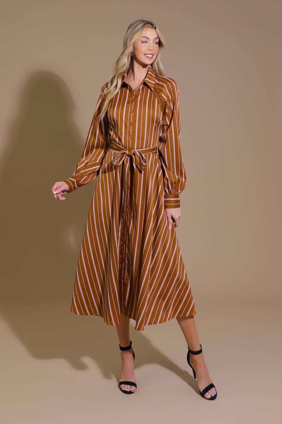 FOREVER YOUR GIRL WOVEN MIDI DRESS