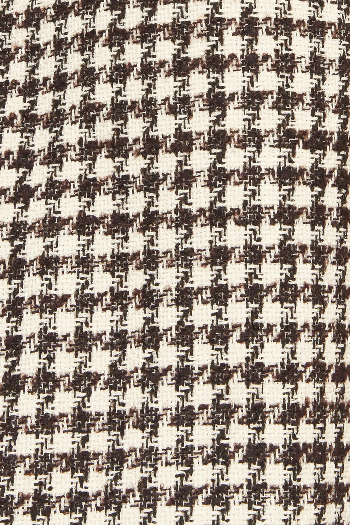 ELEGANT CHECK TWEED MINI DRESS