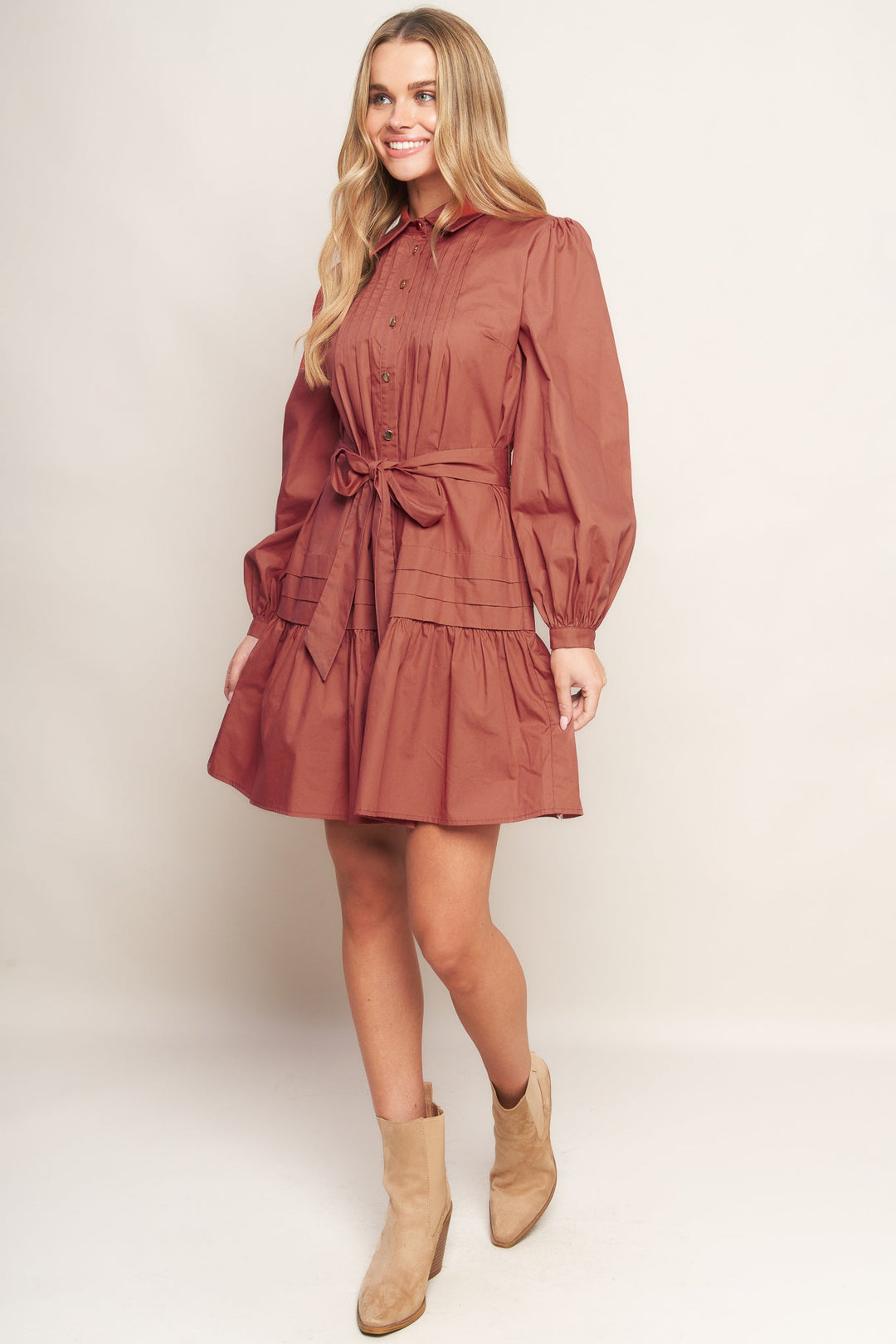 AESTHETIC POSE WOVEN MINI DRESS