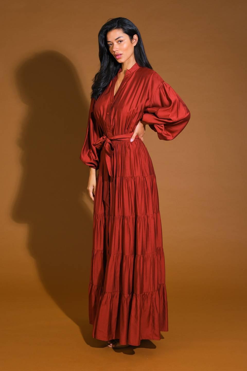 PERFECT POTENTIAL WOVEN MAXI DRESS