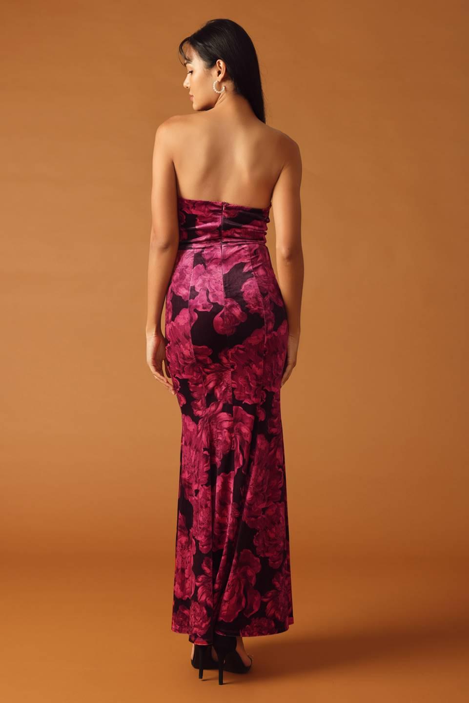 FALLING INTO PLACE VELVET MAXI DRESS