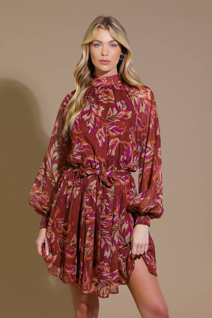 ARTISTIC ESSENCE WOVEN MINI DRESS