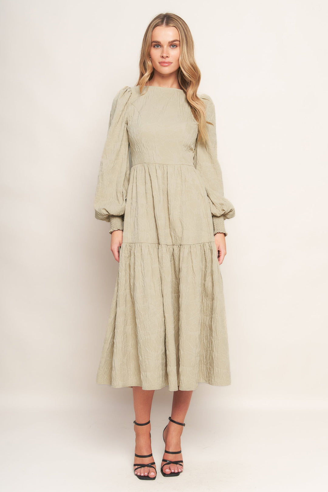 NEBULA NIGHTS WOVEN MIDI DRESS