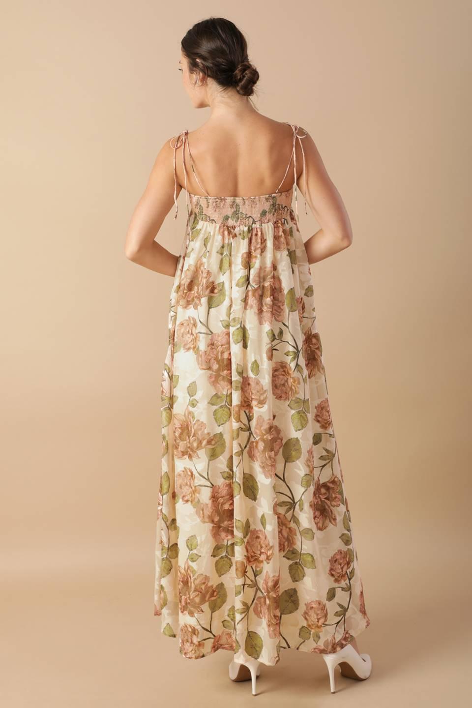 JUST WONDERING WOVEN MAXI DRESS