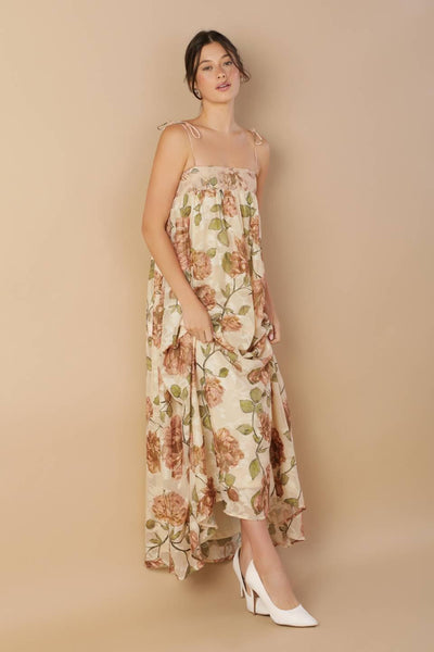 JUST WONDERING WOVEN MAXI DRESS