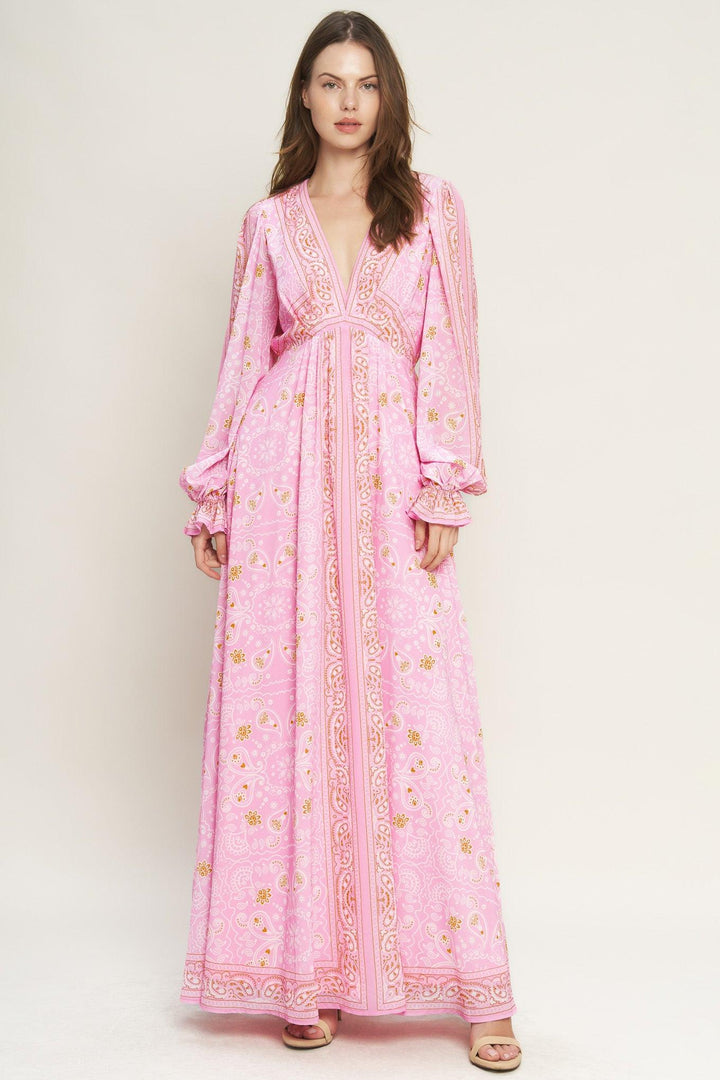 RIPPLES OF TIME WOVEN MAXI DRESS
