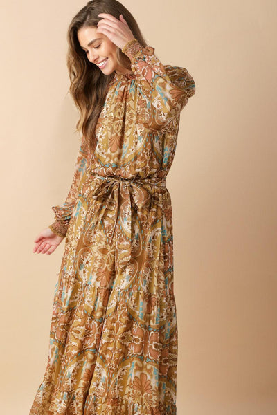 TIMELESS TAPESTRY WOVEN MAXI DRESS