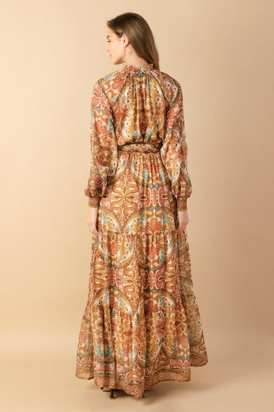 TIMELESS TAPESTRY WOVEN MAXI DRESS