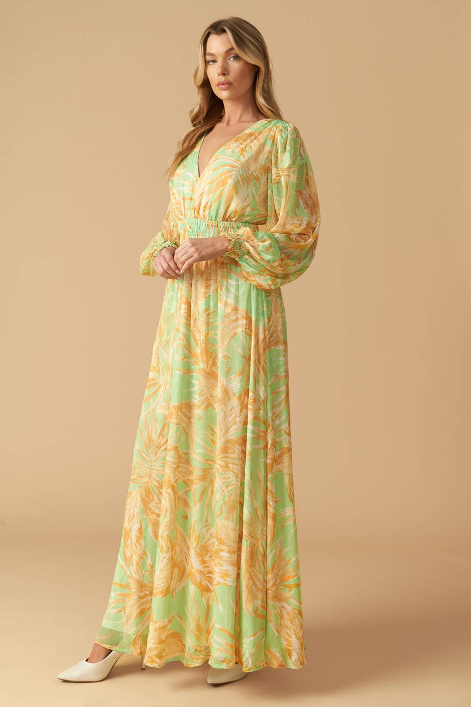 SUNSET SASHAY WOVEN MAXI DRESS