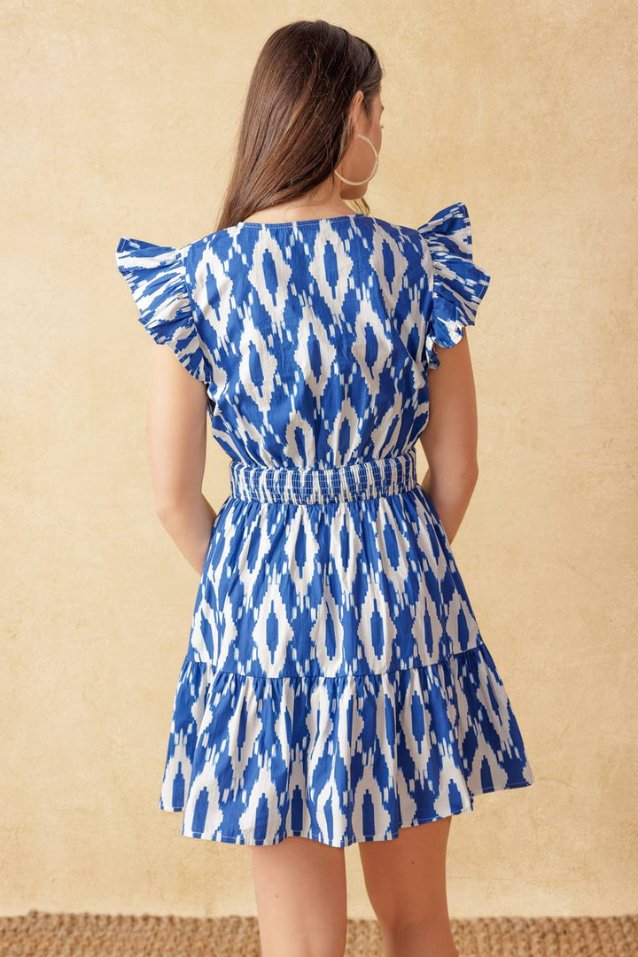 A PERFECT MATCH WOVEN MINI DRESS