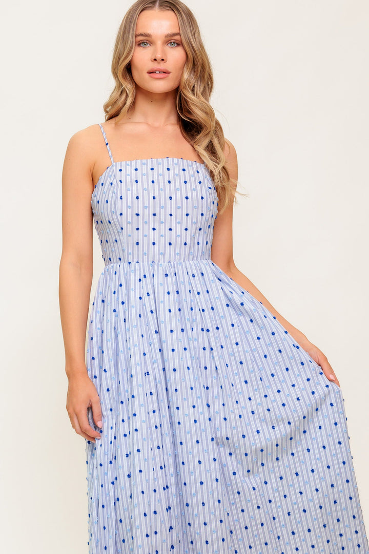 CHASE THE DAY WOVEN MIDI DRESS