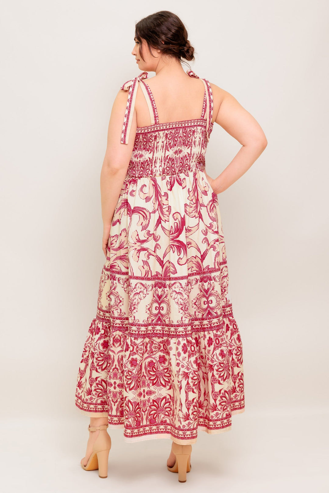 THE GARDEN'S SECRET WOVEN MIDI DRESS