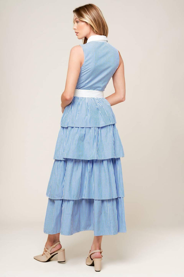 A TOUCH OF GRACE WOVEN MIDI DRESS