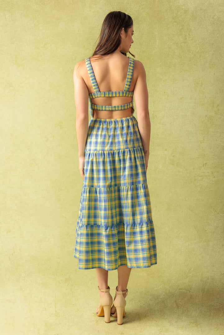 START ALL OVER WOVEN MIDI DRESS