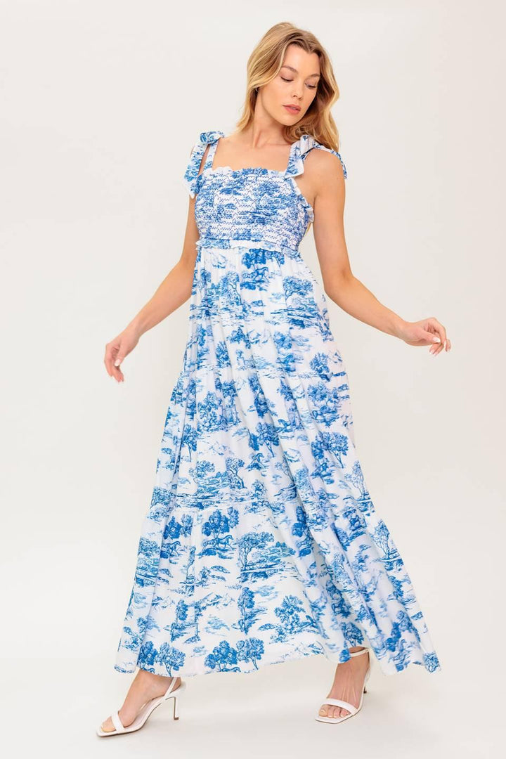 WHEN IN ROME WOVEN MIDI DRESS