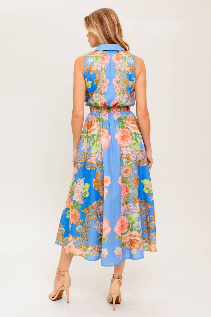 LOST IN A DREAM WOVEN MIDI DRESS