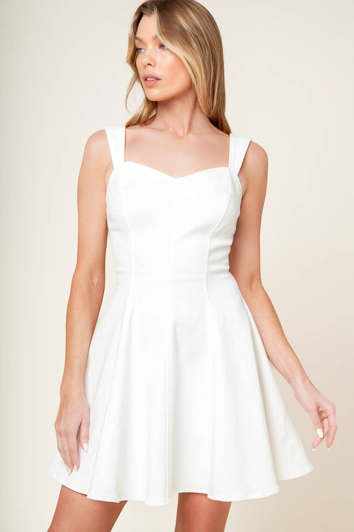 LAST YOUR CHANCE DENIM WOVEN MINI DRESS