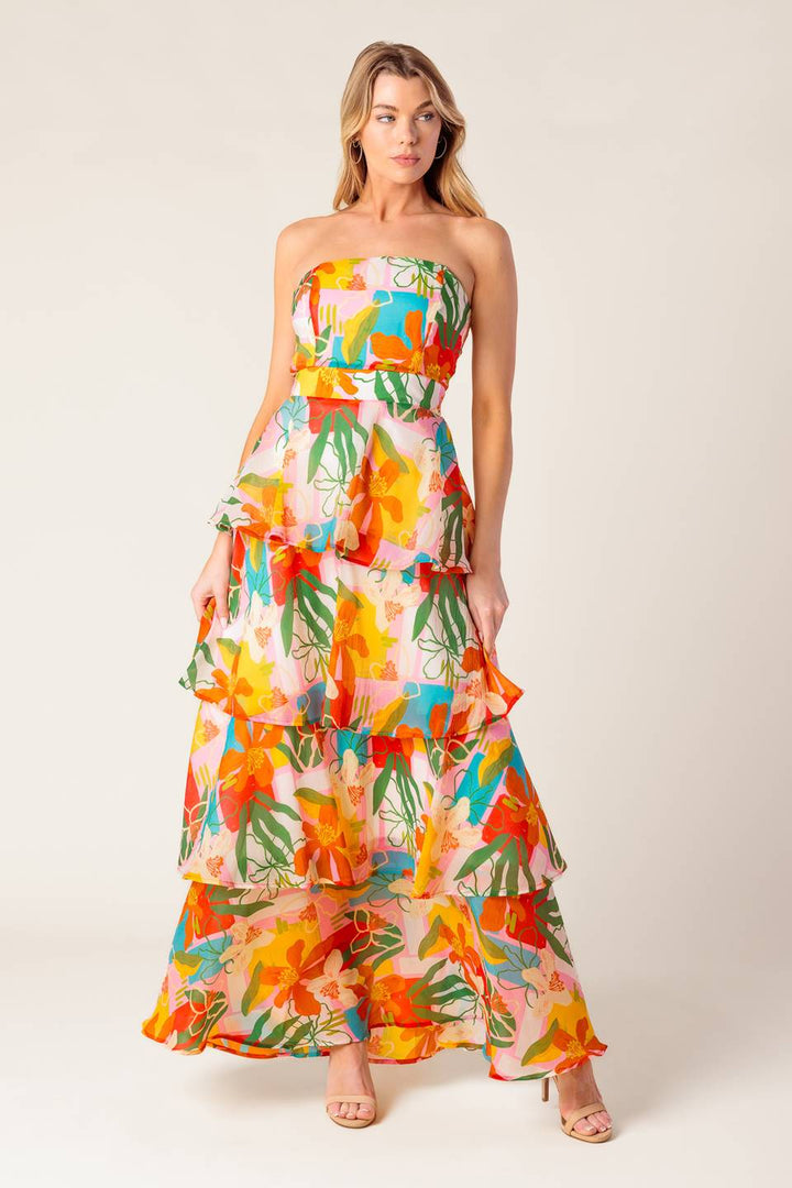 HALF PAST SUNSET WOVEN MAXI DRESS