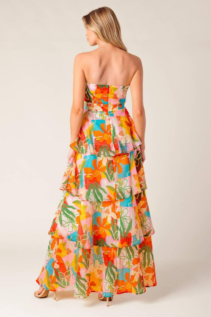 HALF PAST SUNSET WOVEN MAXI DRESS