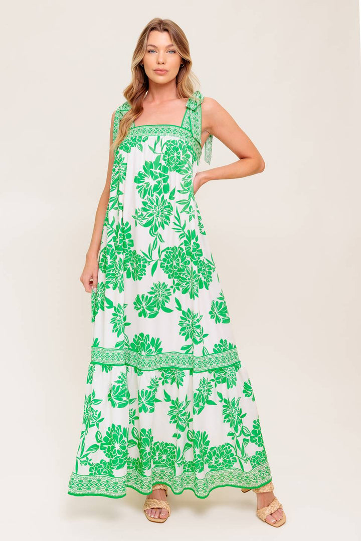 GARDEN TALES WOVEN MAXI DRESS