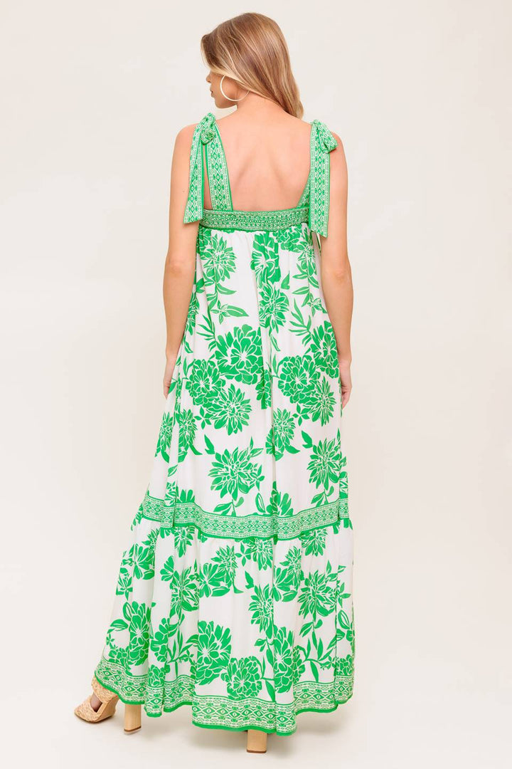 GARDEN TALES WOVEN MAXI DRESS