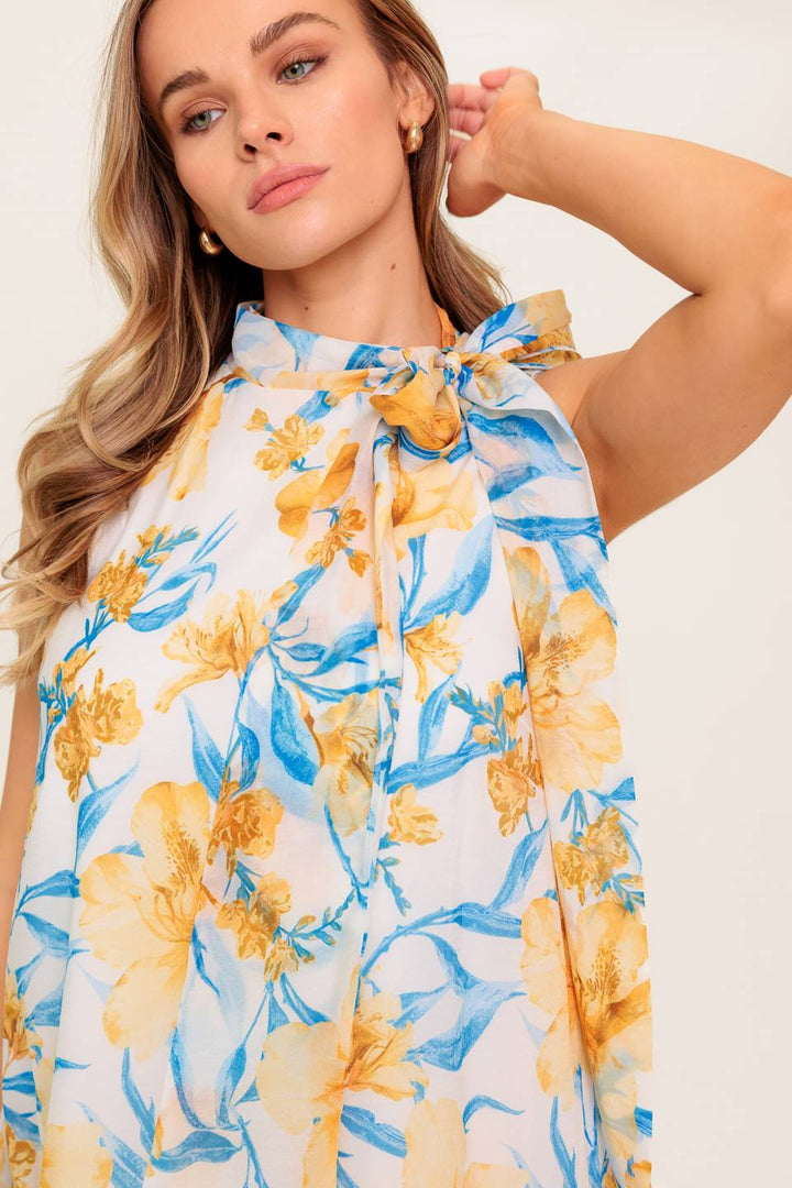 SUMMER SPELL IVORY WOVEN MINI DRESS