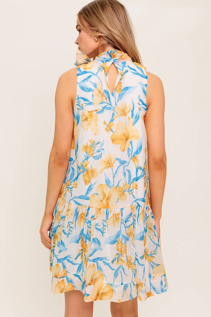 SUMMER SPELL IVORY WOVEN MINI DRESS