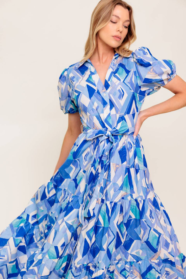 FAITHFUL WISH OYSTER WOVEN MDI DRESS