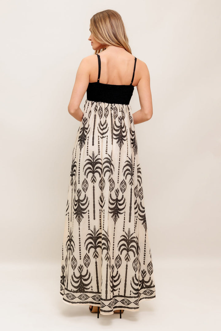 PALM PARADISE WOVEN MAXI DRESS