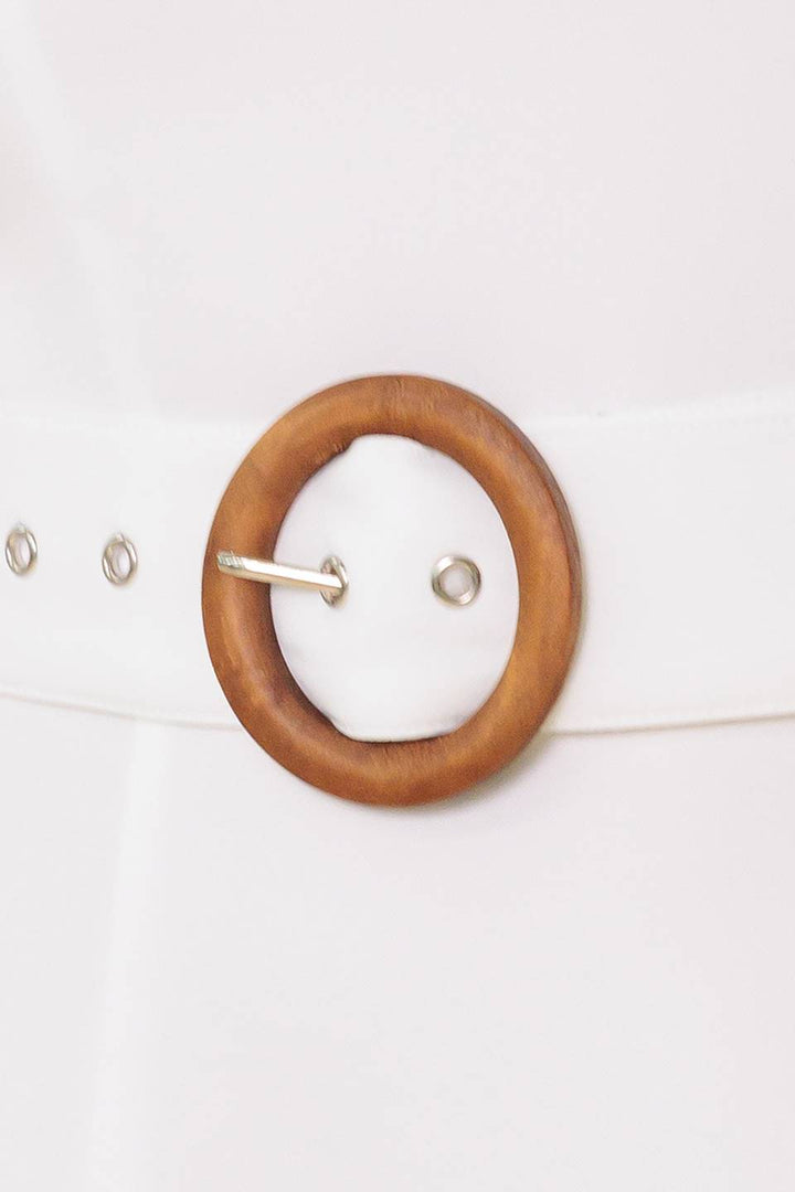 THE PICTURE OF PERFECTION WHITE WOVEN MIDI DRESS