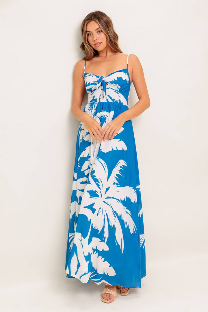 SLOW MORNINGS NAVY WOVEN MAXI DRESS