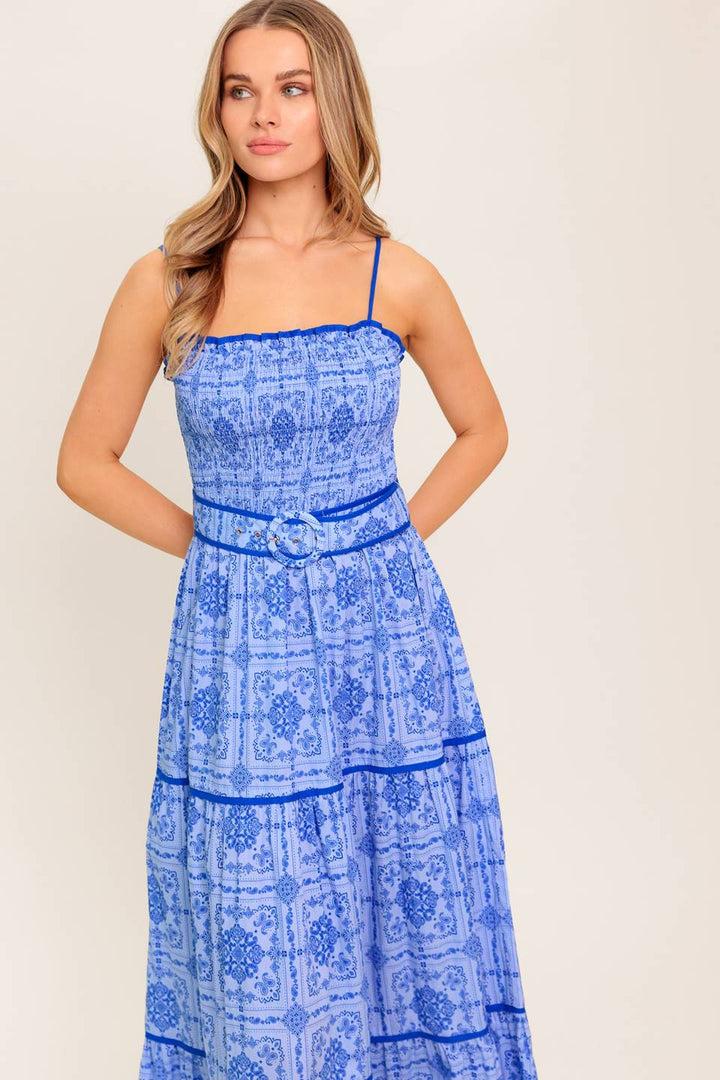 WAVES AND WHIMSY WOVEN MAXI DRESS