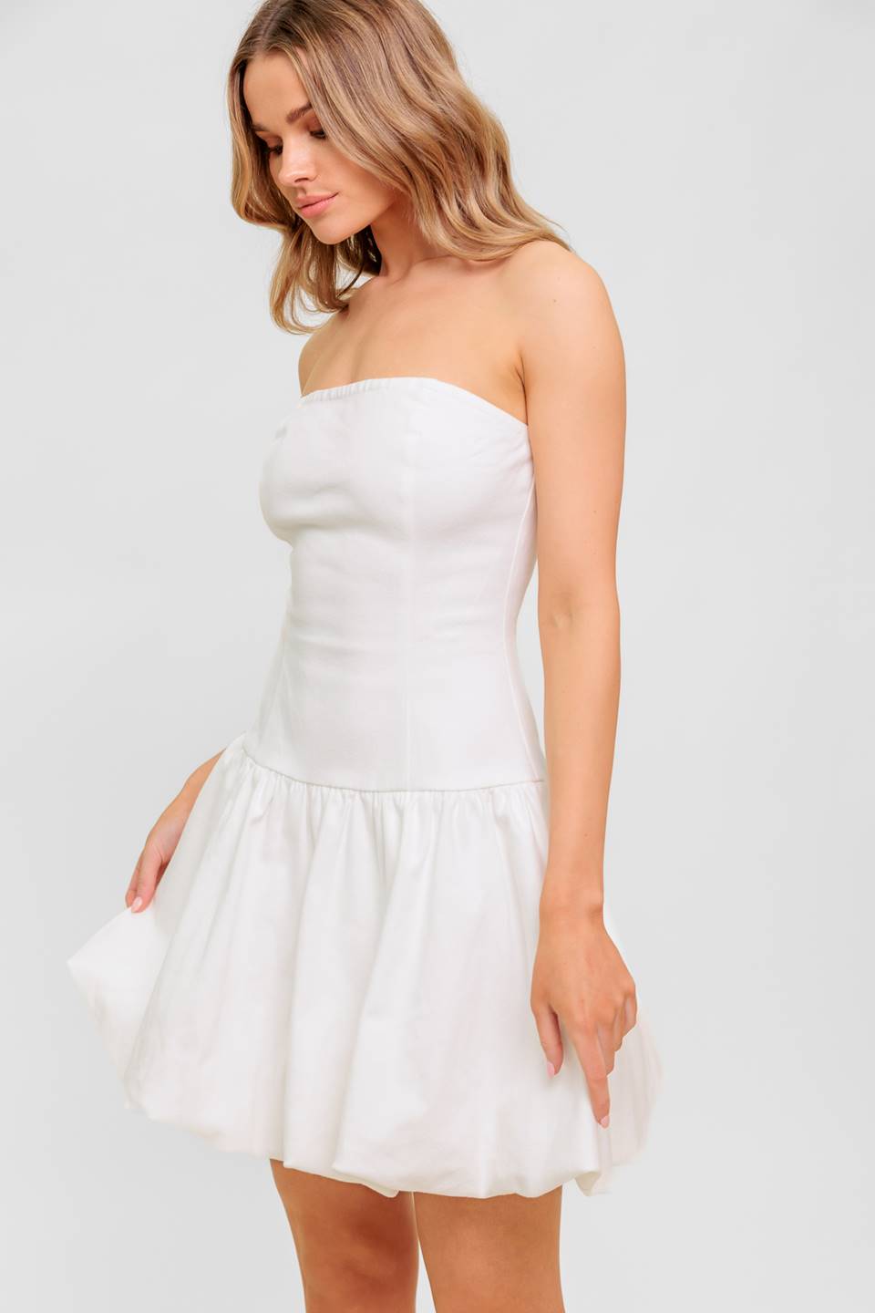 TWILIGHT WISH WOVEN TWILL MINI DRESS