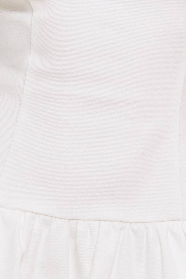 TWILIGHT WISH WOVEN TWILL MINI DRESS