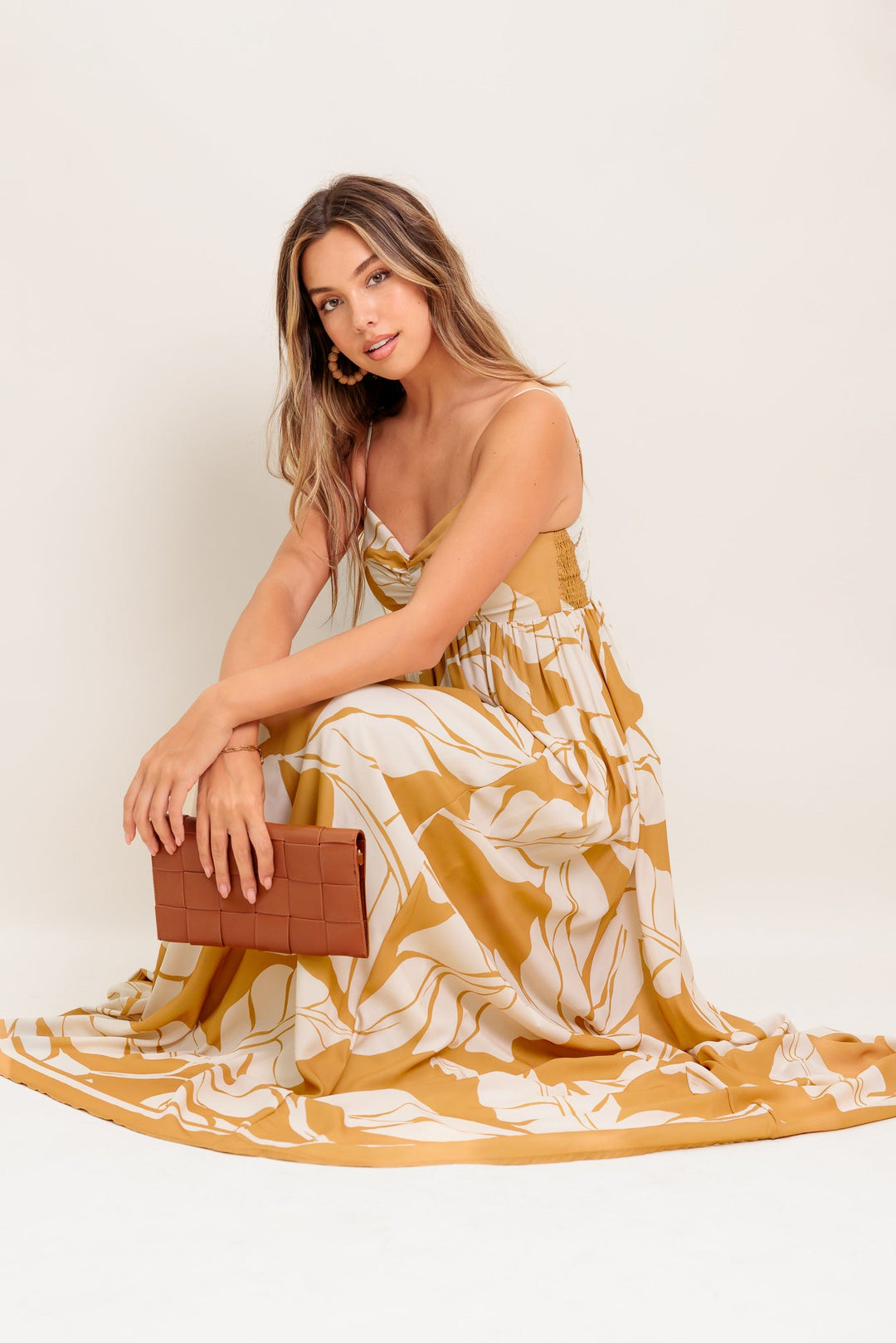 HEART OF HYDRANGEA WOVEN MAXI DRESS