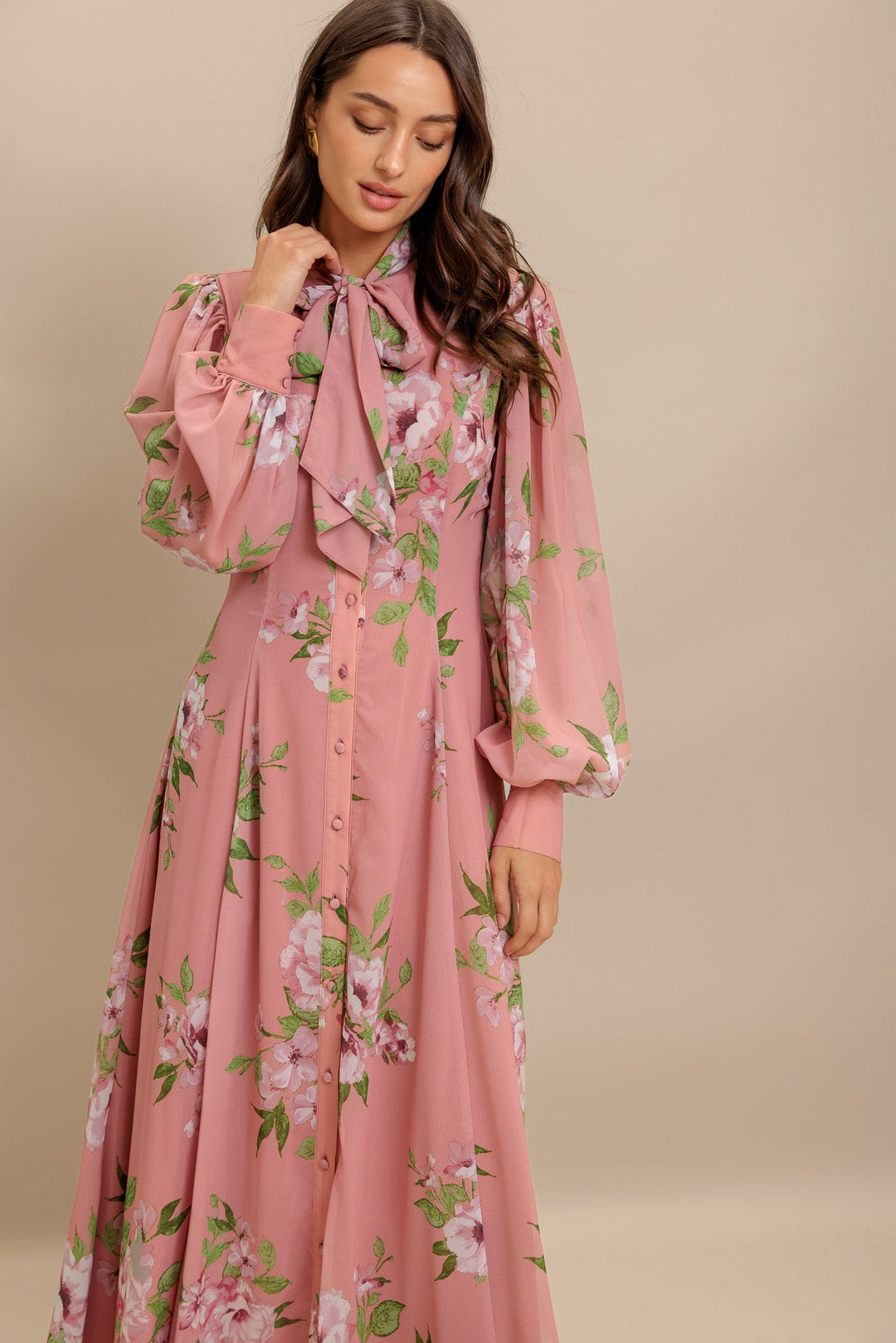 BLUSH BOTANICA WOVEN MIDI DRESS