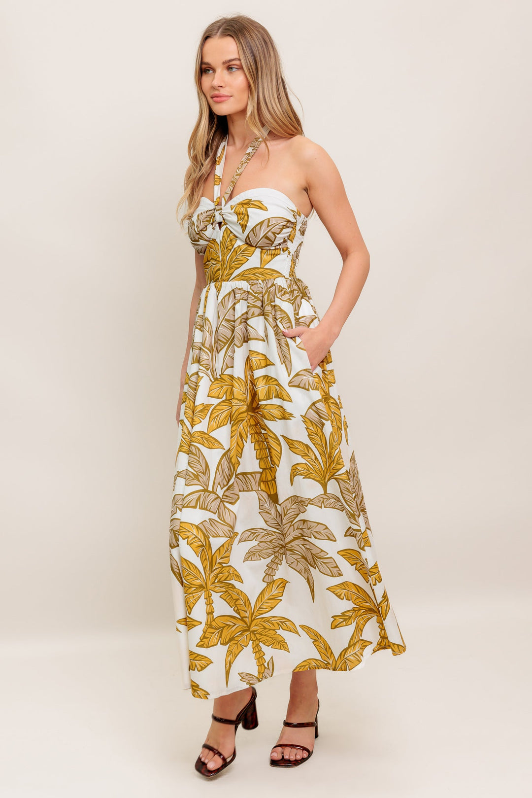 PETITE LOVE WOVEN MIDI DRESS