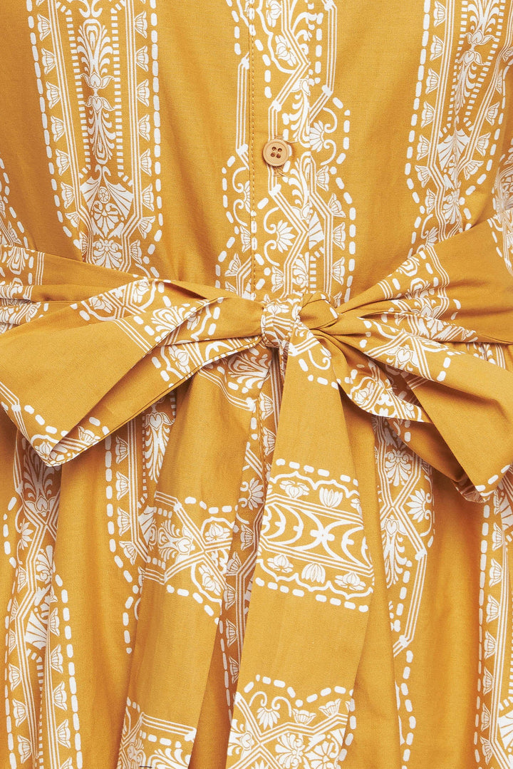 DESERT BLOOM WOVEN MIDI DRESS