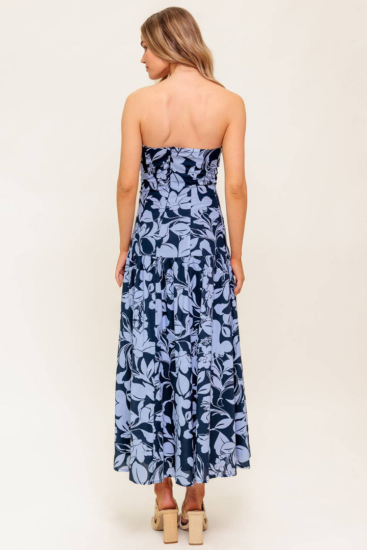 SMILES ARE CONTAGIOUS WOVEN MIDI DRESS