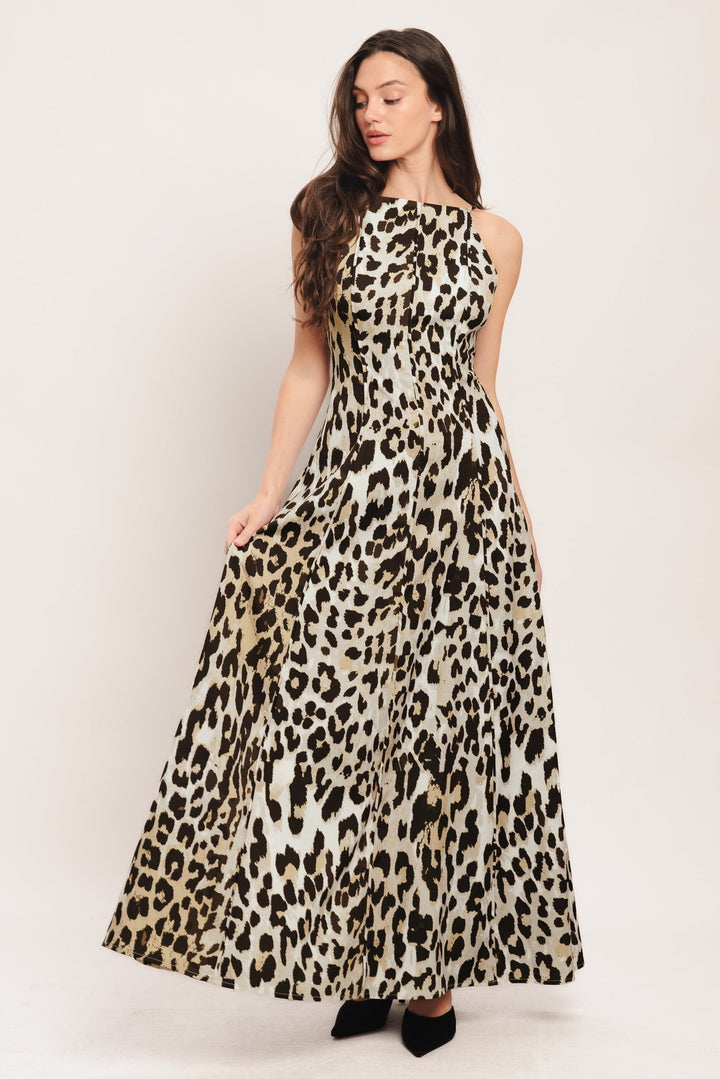 SAVAGE ELEGANCE WOVEN MAXI DRESS