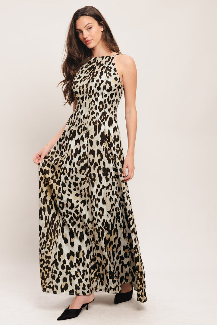 SAVAGE ELEGANCE WOVEN MAXI DRESS