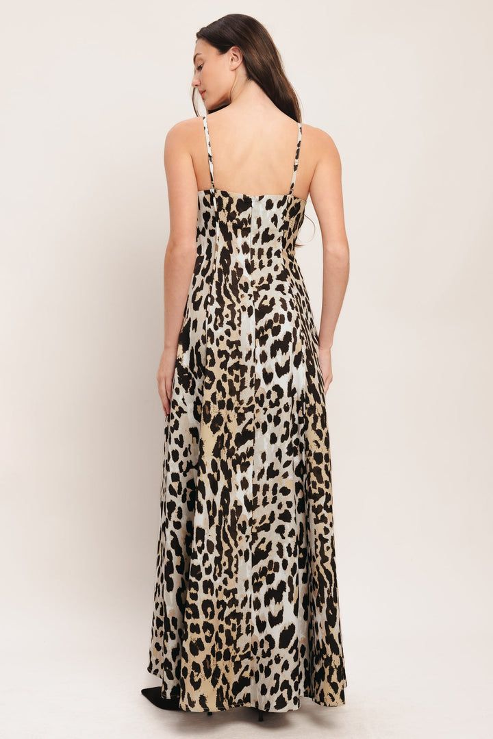 SAVAGE ELEGANCE WOVEN MAXI DRESS