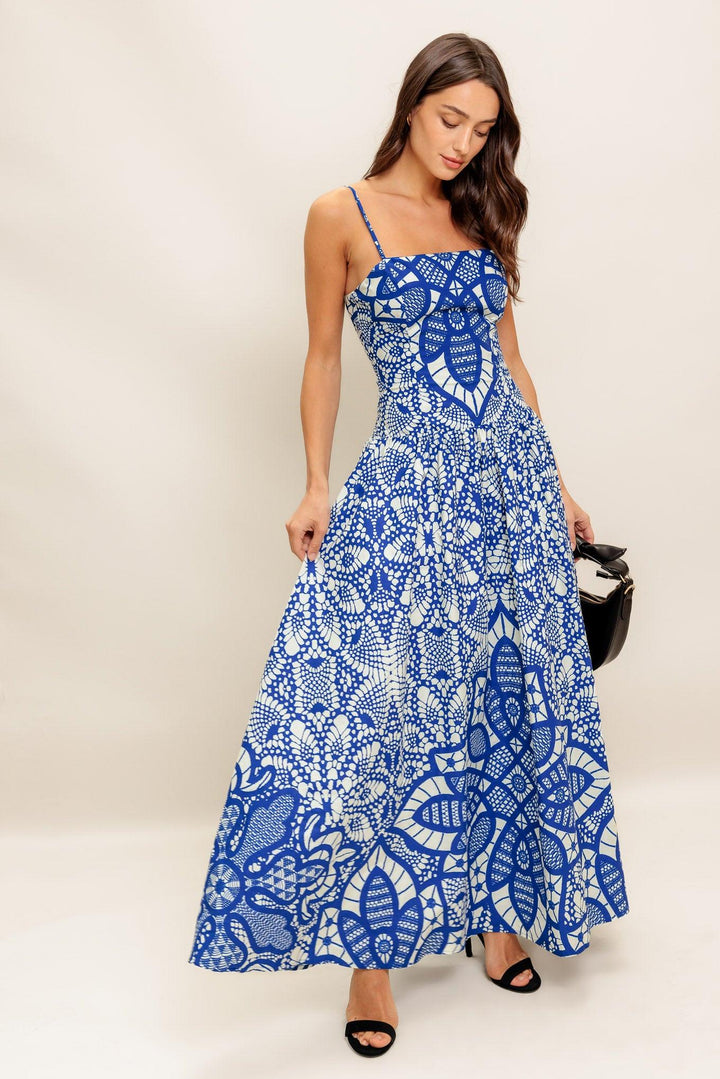 SEA ORNAMENT WOVEN ANKLE DRESS