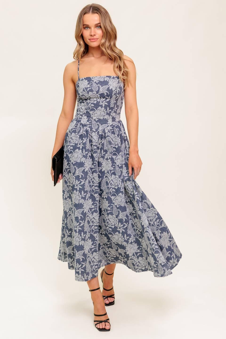 ORDINARY IS OVERRATED WOVEN MIDI DRESS