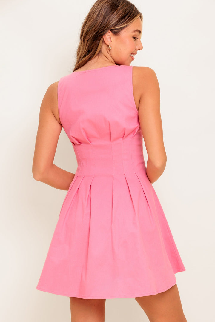 COTTON CANDY DAYS WOVEN MINI DRESS