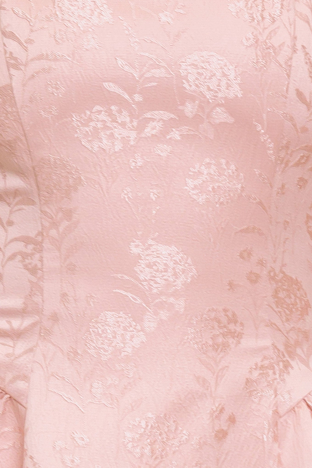 SWEET BLOOM WOVEN JACQUARD SATIN MINI DRESS