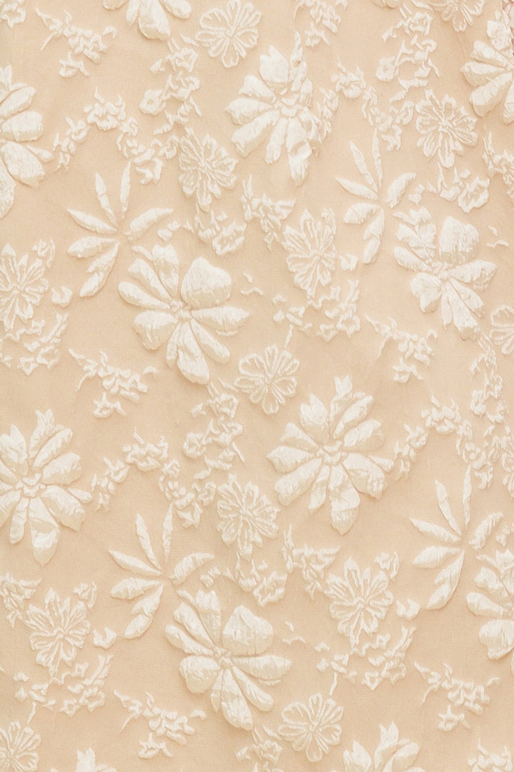 SOFT SUNSET STORY WOVEN MIDI DRESS