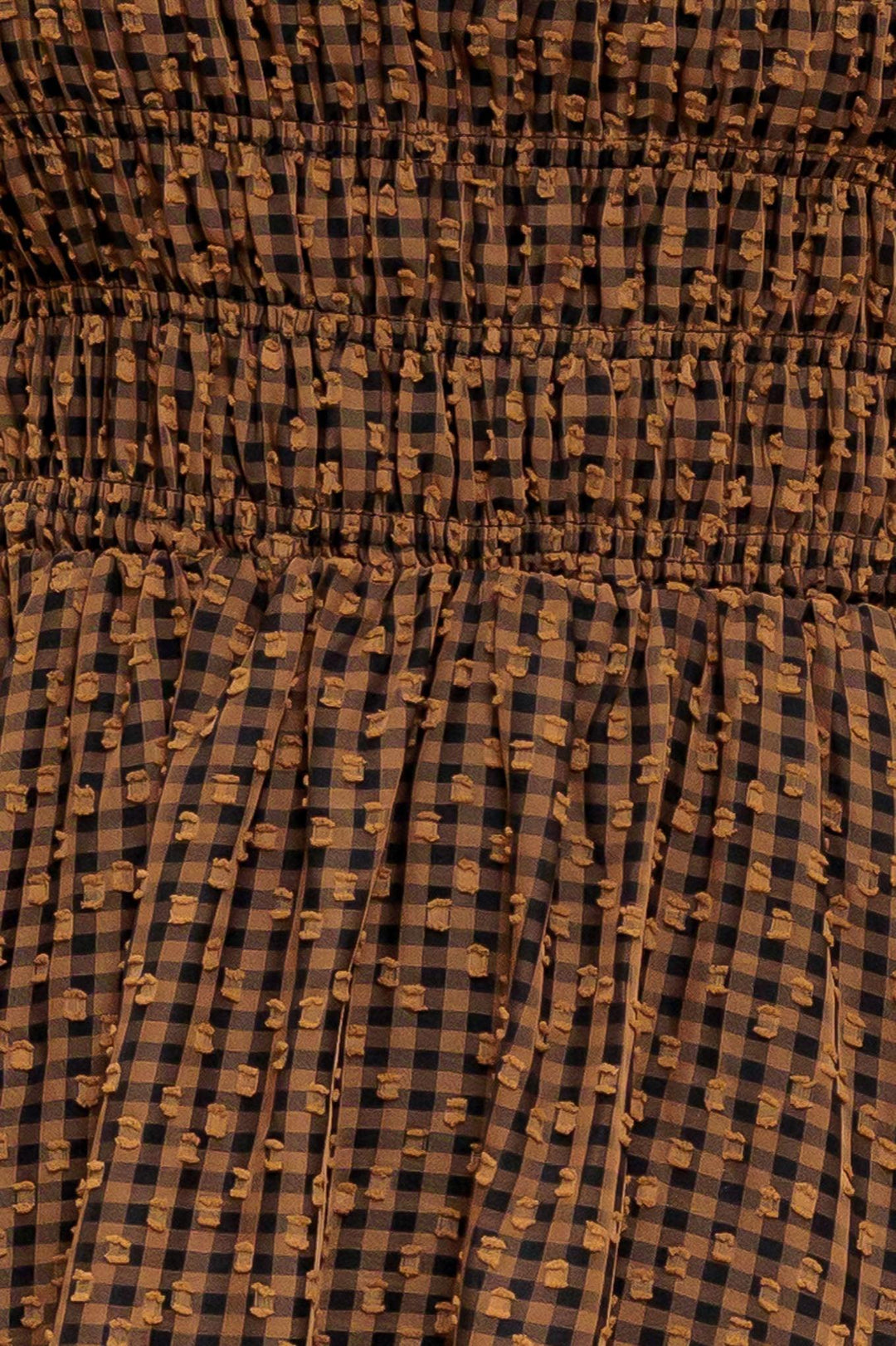 CHECKED DAYDREAM WOVEN MIDI DRESS