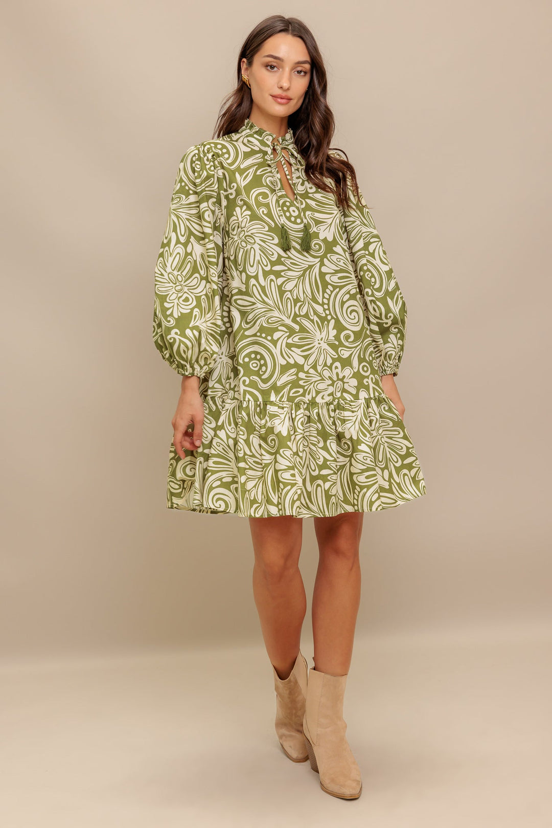 FLORENCE FLAIR WOVEN MINI DRESS