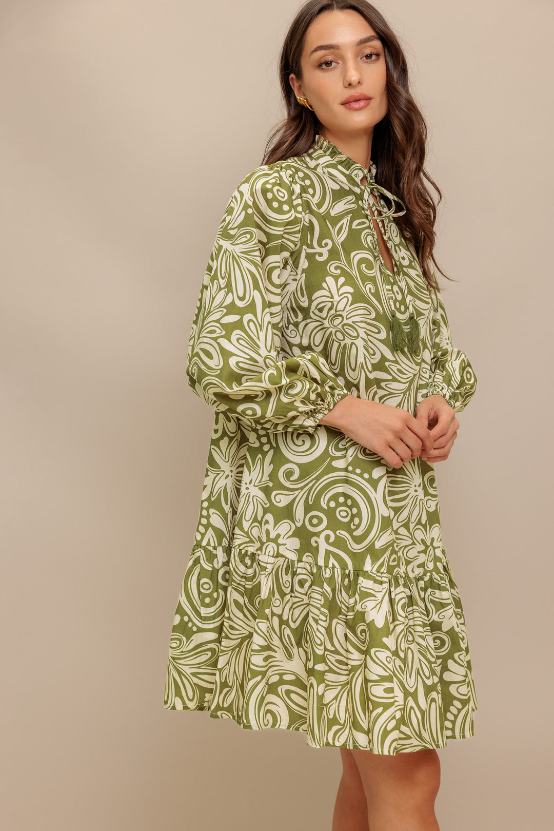 FLORENCE FLAIR WOVEN MINI DRESS